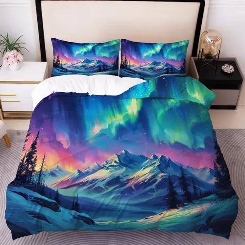 Comforter Snow Mountain Snow Mountain Background Skiing Theme Suitable For Children Kids Adults Warm Breathable