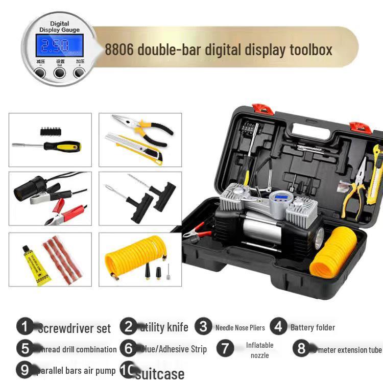 High-Power Dual Cylinder Portable Off-Road Car Tire Inflator