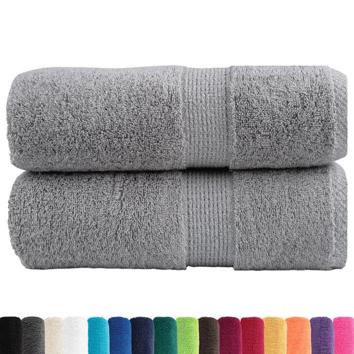 VidaXL Serviettes de toilette premium SOLUND 2 pièces Gris 30 x 30 cm 600 g/m² 137299