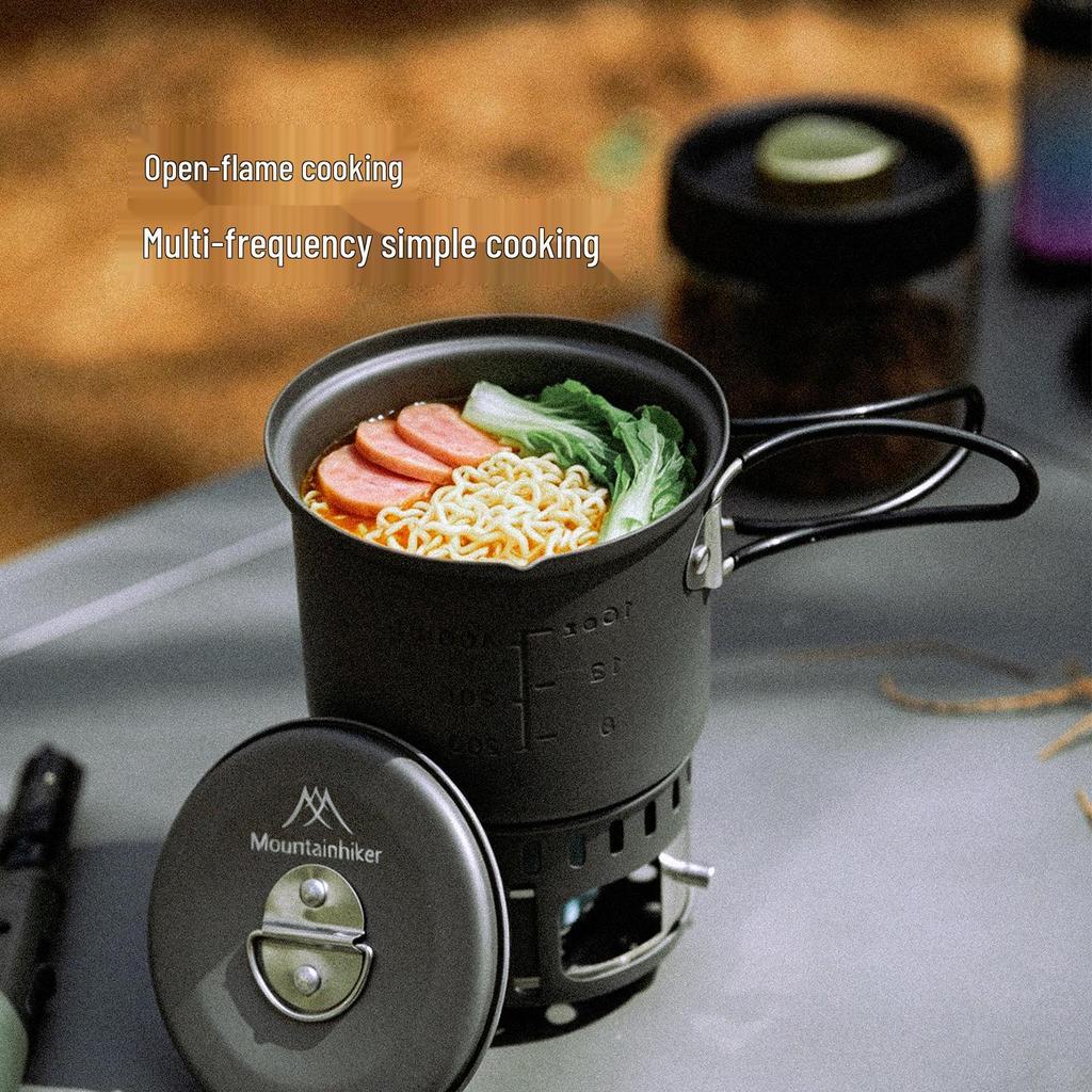 Portable Outdoor Aluminum Alloy Alcohol Stove Set for Camping and Boiling Water