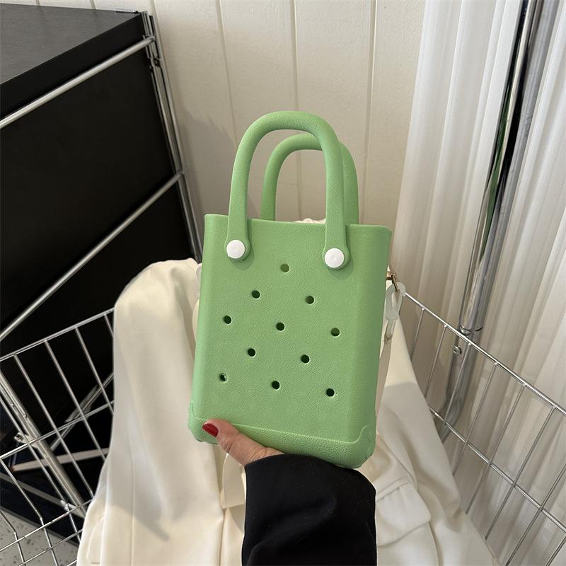 New Cartoon Versatile Accessories Bag Beach Bag New Fashion Niche One Shoulder Crossbody Hand Carry Hole Bag