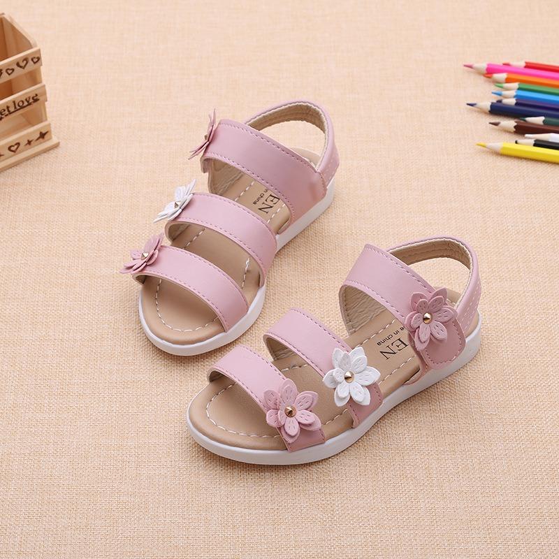 New Summer Kids Sandals, Girls Flower Princess Shoes for Little & Big Kids
