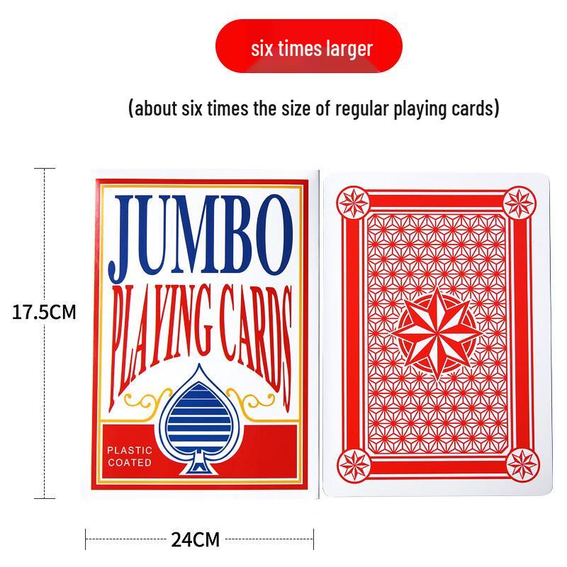 Giant A4 Waterproof Poker Cards - Classic 2-Deck Set