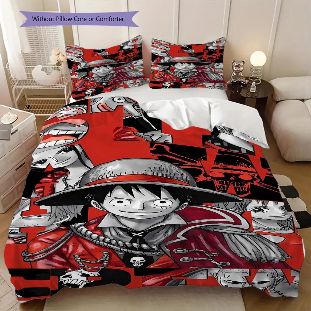 One Piece Anime Soft and Comfortable Duvet Cover, Children's Bedding Set Gift, Various Sizes Available LXR163