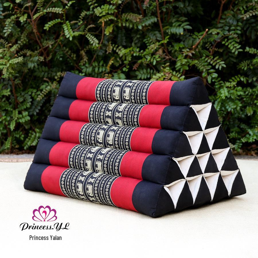 Thailand Triangle Tatami Cushion: Kapok Lumbar Pillow & Sofa Back Support.