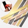 1 Rolle Goldband Edelstahl Flacher Hintergrund Wand Deckenkantenstreifen Aufkleber Wohnzimmer Dekoration Linien Möbelaufkleber