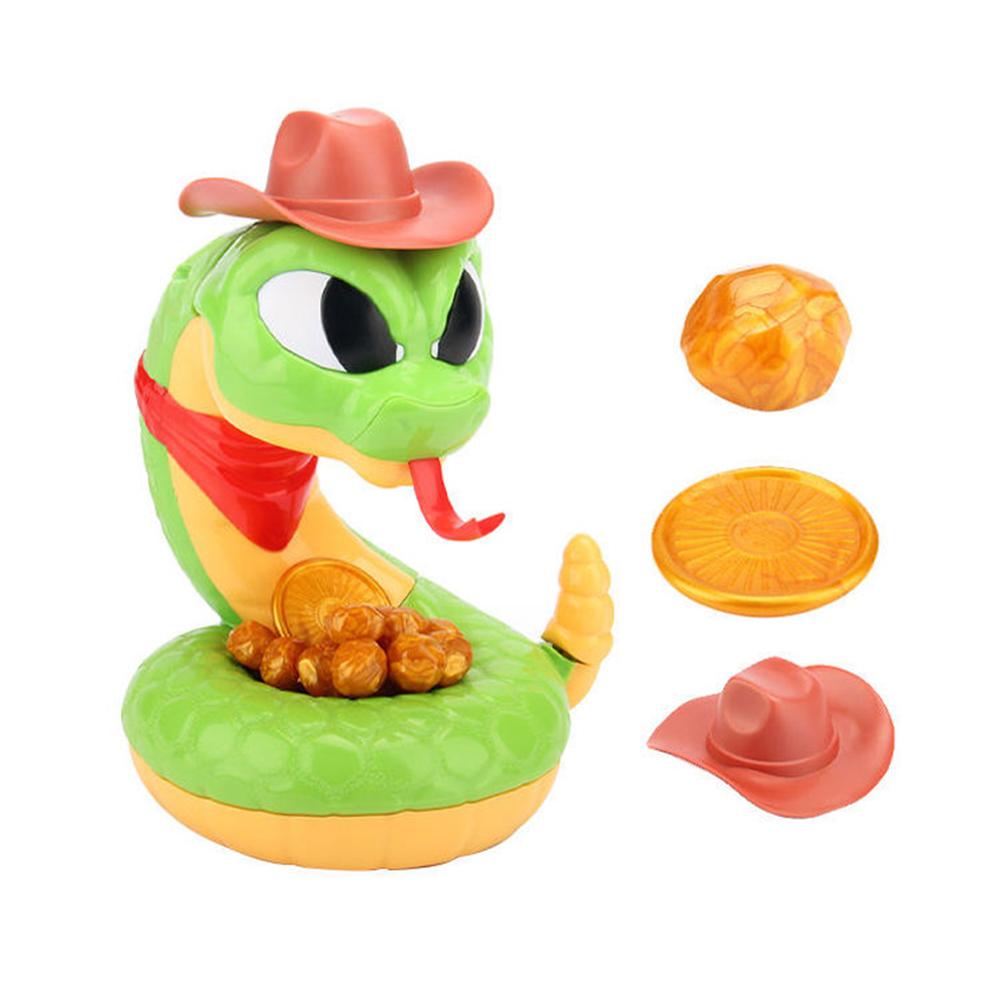 Electric Scary Rattlesnake Trick Toy Funny Desktop Multiplayer Interactive Toy Party Game Biting Hand Rattlesnake Antistress Toy