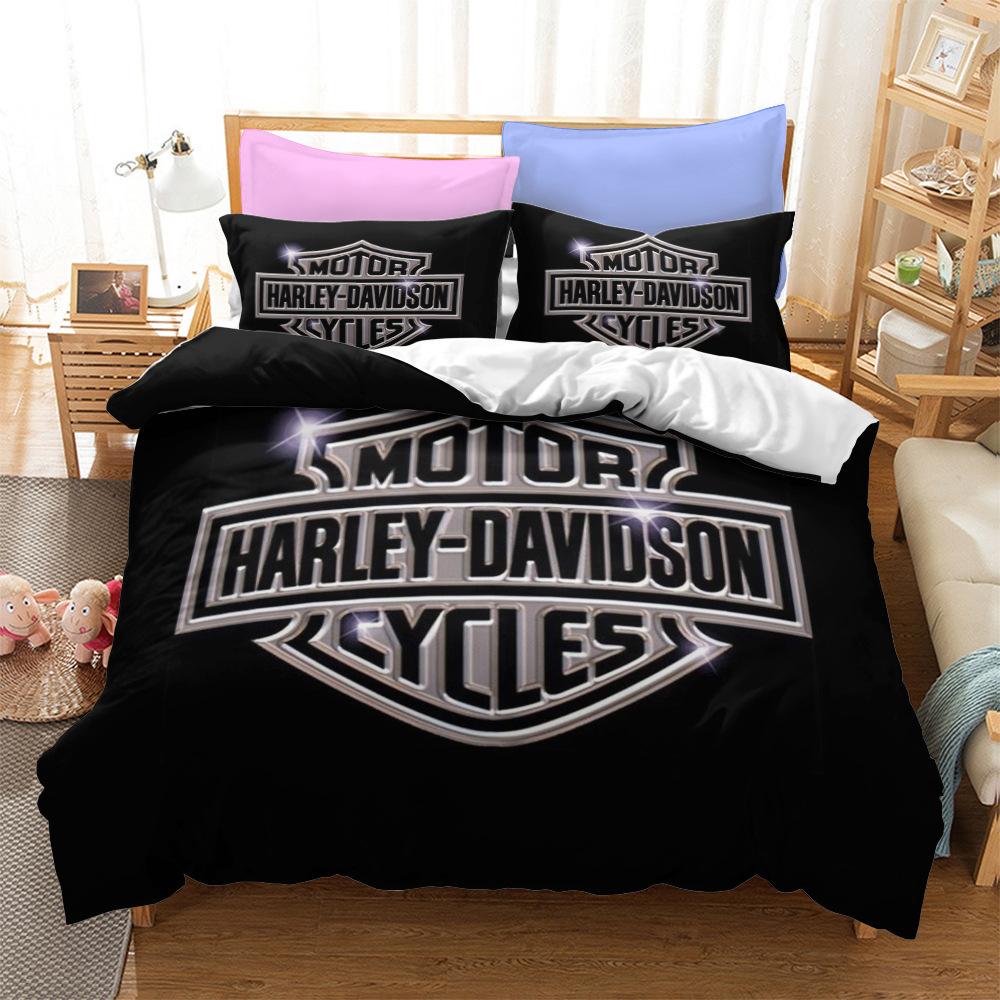 Eagle Motorcycle Series Bedding Three-piece Set