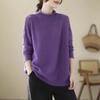 Retro Half-turtleneck Long-sleeved Sweater Women's Bottoming Shirt Tops Autumn and Winter Loose Sweater Women