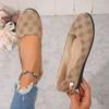 Zapatos planos de suela blanda para mujer, calzado retro con bordado, estampado plano, elegante, informal, de talla grande, para uso diario