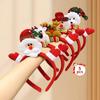 5pcs Different Christmas Headbands Cute Snowman Elk Santa Claus  Xmas Headband Kawaii Christmas Hairpin for Party Favor Supplies