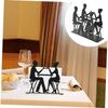 Home creative napkin holder kitchen wrought iron storage rack Western restaurant coffee shop vertical tissue holder