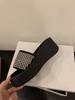 Muffin thick-soled high-end rhinestone slippers women's shoes 2025 new summer sandals heightening sandals