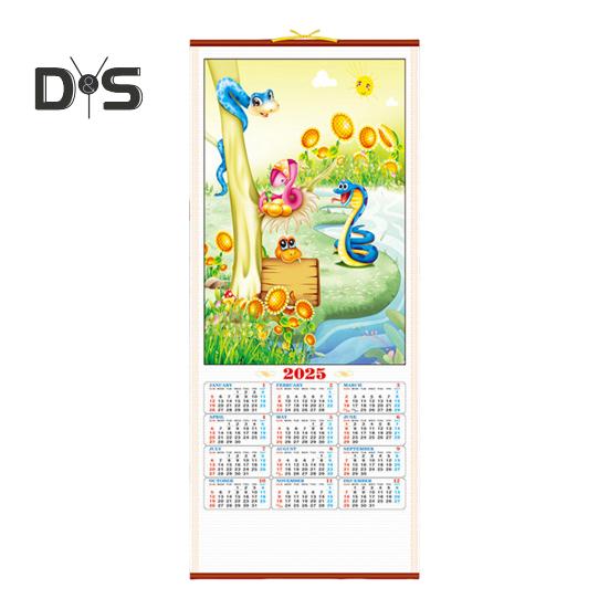 2025 Wall Calendar Chinese New Year Calendar Year of The Snake Hanging Calendar Monthly Lunar Calendar for Home Office Decor