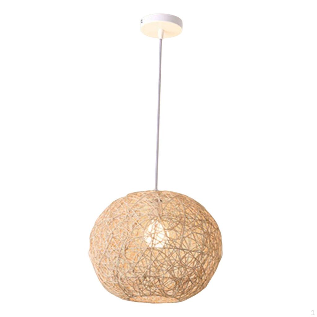 Pendant Light, Hand Weaved Ceiling Light for Farmhouse