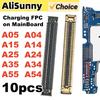 10 peças USB de Carregamento FPC na Placa Principal Para Samsung A15 A25 A35 A55 A04 A14 A24 A34 A54 Conector Clipe Porta Plug