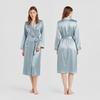 100% Mulberry Silk Robes Women Long Bathrobe Premium Loungewear