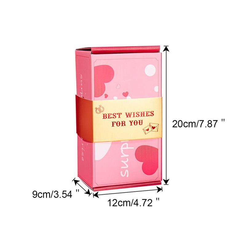 Staigmenos dovanų dėžutės sprogimo dovanų dėžutė už pinigus, juokinga pinigų dėžutė grynųjų pinigų dovanoms, sulankstoma atšokanti dovanų dėžutė gimtadienio jubiliejui Valentino dienos pasiūlymas