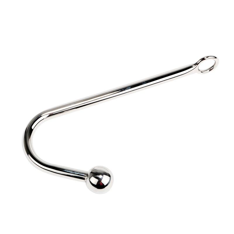 30mm Metal Ball Sexy Hook Butt Plug Anal Beads Women Vaginal Men Anus Dilator Bondage Erotic Products Sex Toys BDSM for Adults Games