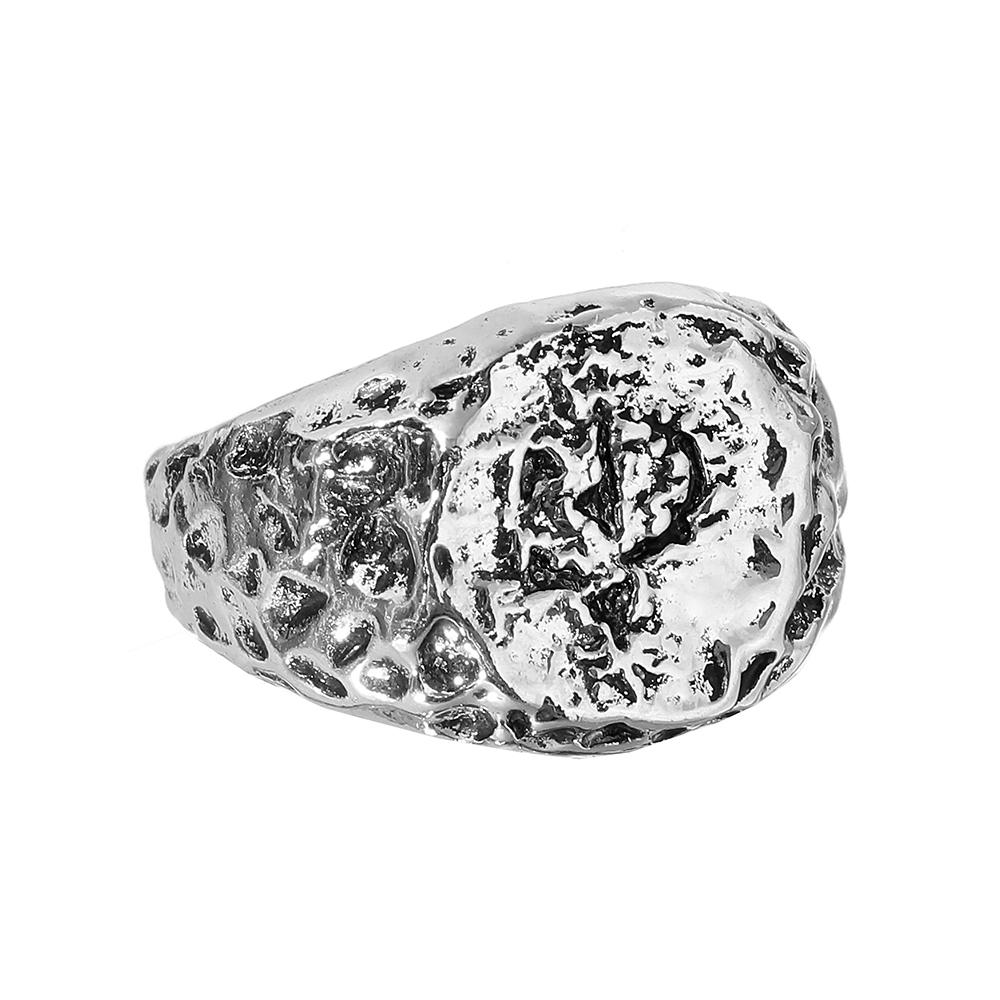 Boutique New Retro Simple New Punk Hip-hop Skull Personality Men's Open Ring Robot Ghost Head Jewelry