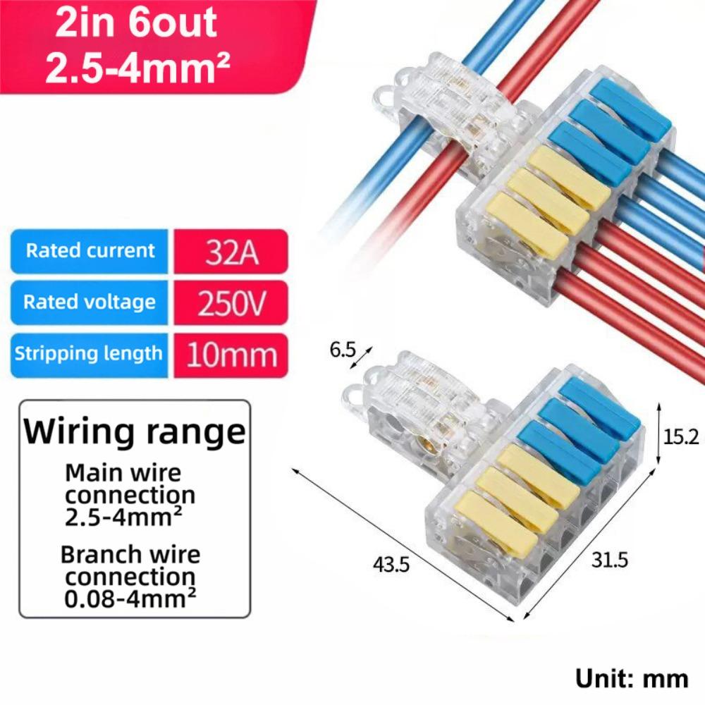 New Mini Quick Terminal Block T type Universal Fast Connector Wiring Connector Electrical