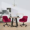 Vidaxl Swivel Dining Chairs, 2 Pcs, Wine Red, Velvet