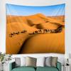 Gündoğumunda Kum Tepelerinde Çöl Ayak İzleri Sıcak Dubai Manzarası Turist Destinasyonu Yatak Odası Geniş Duvara Asılı Goblen
