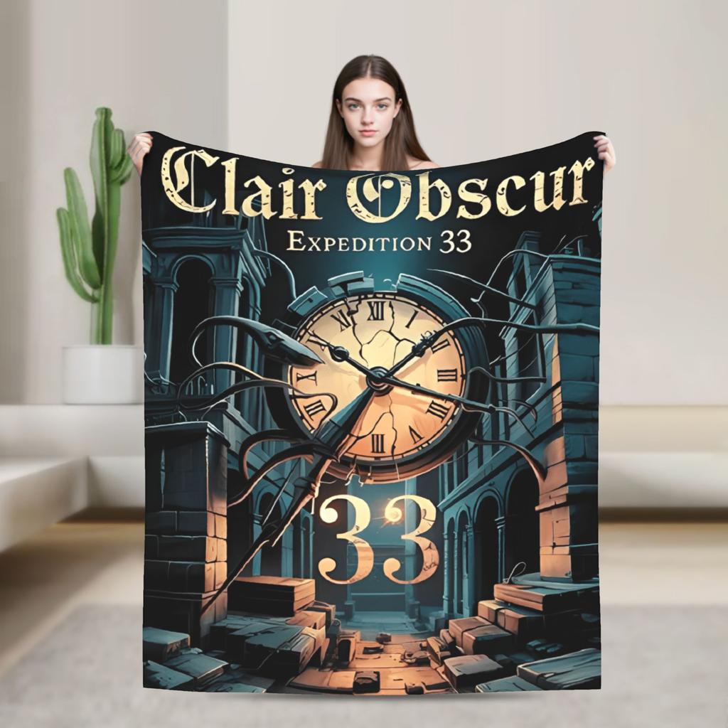 Clair Obscur Expedition 33 Maelle Plaid Kwaliteit Super Zacht Beddengoed Plaids Winter Picknick Slaapkamer Patroon Sprei