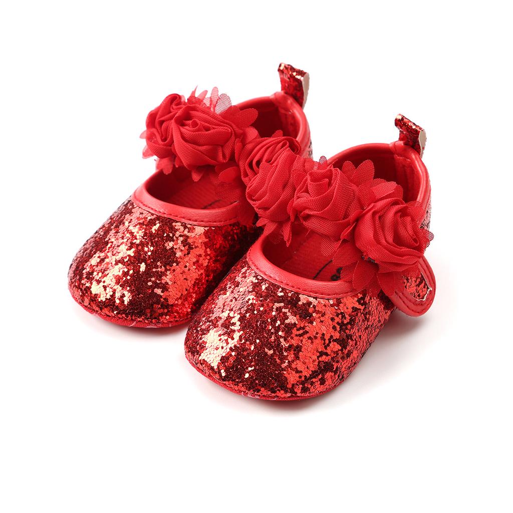MYGGPP Bright Rose Dětské boty Boty pro princezny Boty pro batole Model s podrážkou z měkké spodní tkaniny