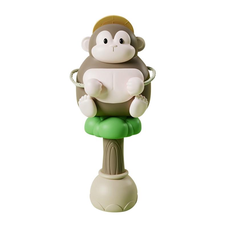 Baby Bed Handmade Plastic Music Rattle Haning Supplies Wind Crime Decoration with Cute Design Interactive Infant Toy коричневый