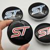 4Pcs 54mm ST Wheel Center Cover Hub Caps Car Emblem Badge For F-o-rd ST Logo Auto Accessories