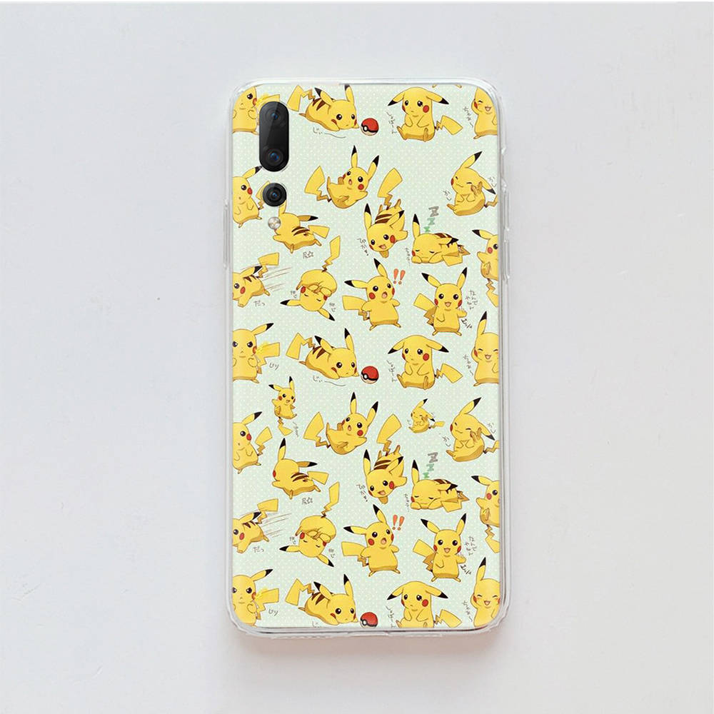 Transparent Case for Samsung A04 A14 A23 M33 M53 Realme 10 9 C35 C55 VIVO X80 Infinix Hot 30 Note 11 Tecno Spark 8P Pro P-37 Lovely Pikachu