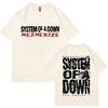 T-shirt Estiva alla Moda Unisex Rock Band System of A Down Mezmerize T-shirt Unisex e Unisex Vintage Alternativa Metal Musica T-shirt