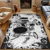 Alfombra Creativa con Estampado de Batería de Varios Tamaños para Sala de Estar, Dormitorio, Mesita de Noche, Mesa de Sofá, Felpudo, Alfombra Decorativa para el Hogar, Tamaño Grande
