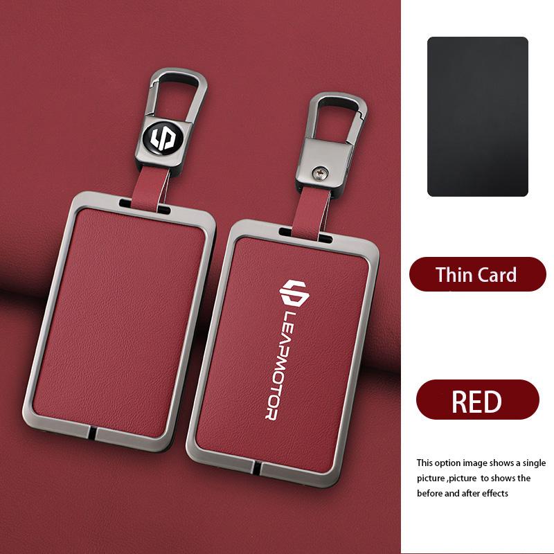 Zinc Alloy Leather Car NFC Card Remote Key Cover Case For Leapmotor C10 C11 C16 Protector Holder Shell Auto Kychain Accessories