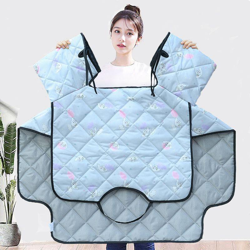 Four Seasons Electric Motorcycle Windshield Cover with Sunshade, Breathable Pockets, and Side Wings for Year-Round Protection.