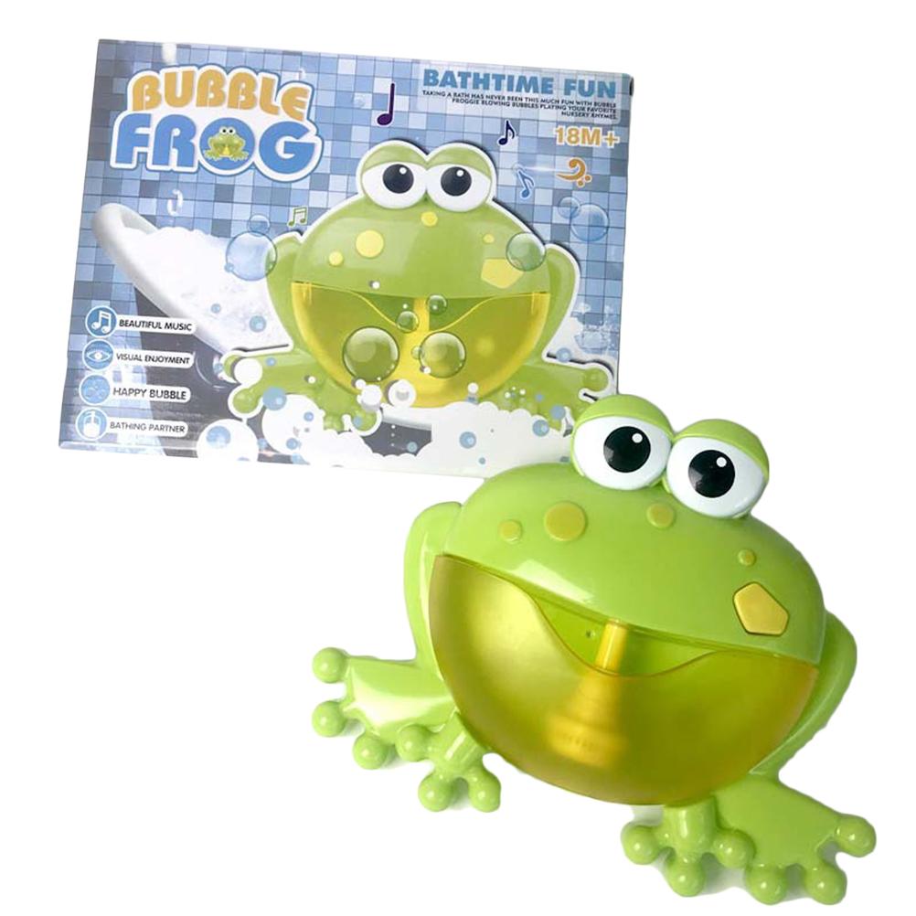 Baby Bath Bubble Machine Tub Frog Automatic Bubble Maker Blower Toys with 12 Music Songs