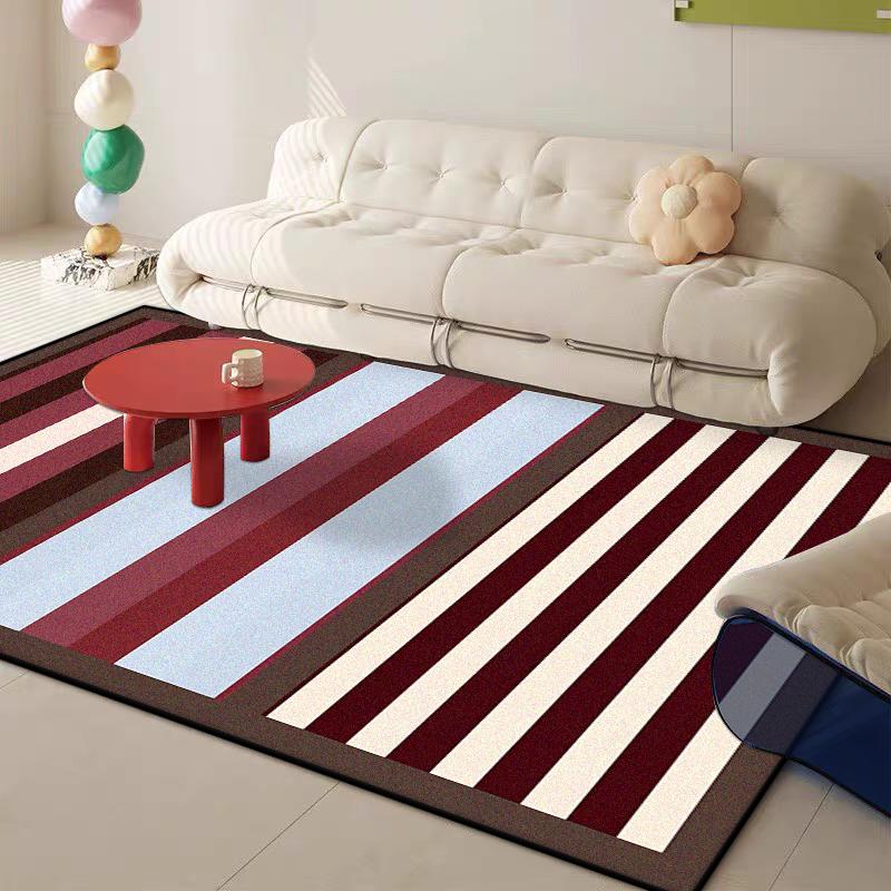 Modern Geometric Style CARPET FOR LIVE ROOM Stripe Decoration Home Sofa Fluffy Soft Rugs Large Size Bedroom Bedside Washable Mat