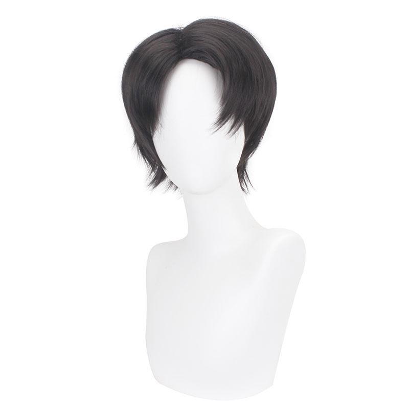 Jujutsu Kaisen Yuta Okkotsu Cosplay Wig, Black Side-Parted High-Temperature Fiber Hairpiece