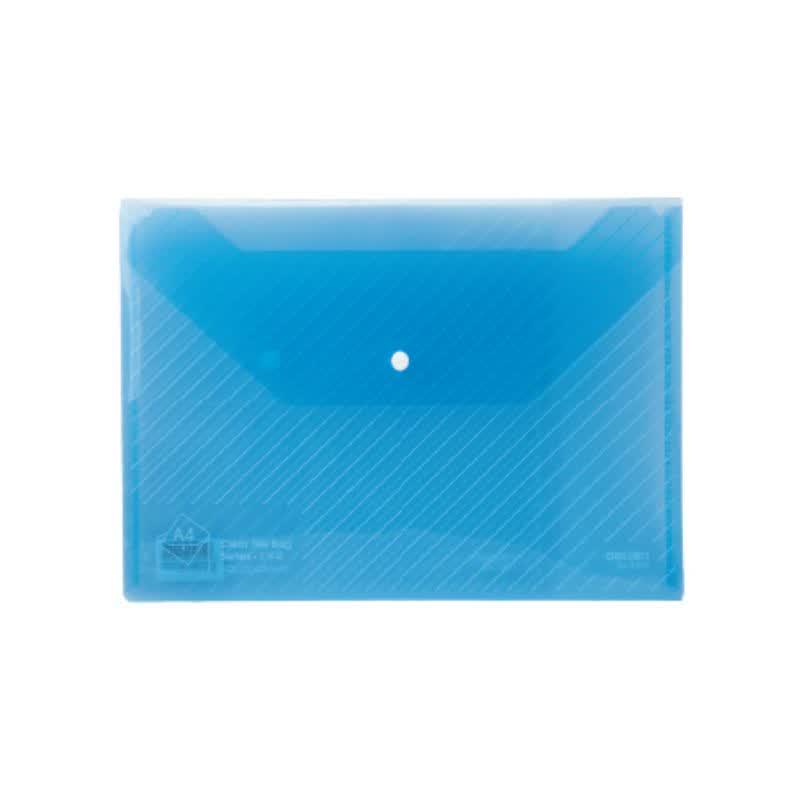 Deli A4 Transparent Waterproof Snap Button File Folder
