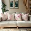 Soft Pink Cherry Blossom Pillowcase: Romantic Watercolor-Themed Cushion Cover For Home Sofa Decor