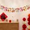 Foldable Pull Flag Ornament Paper Snake Year Banner Hanging Snake Pendant  for Mall Supermarket