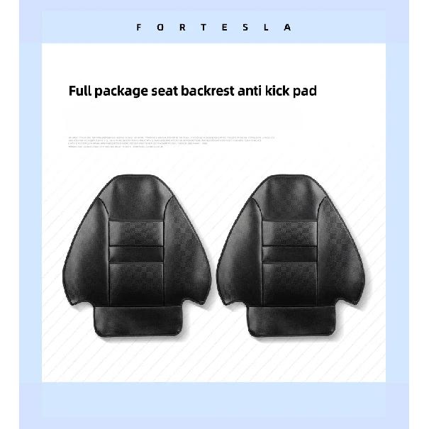 Seat Kick Pad for Tesla Model 3/Y/3+ Highland Car Leather Anti Kick Pad Child Anti Dirty Protector Cover Interior Accessories