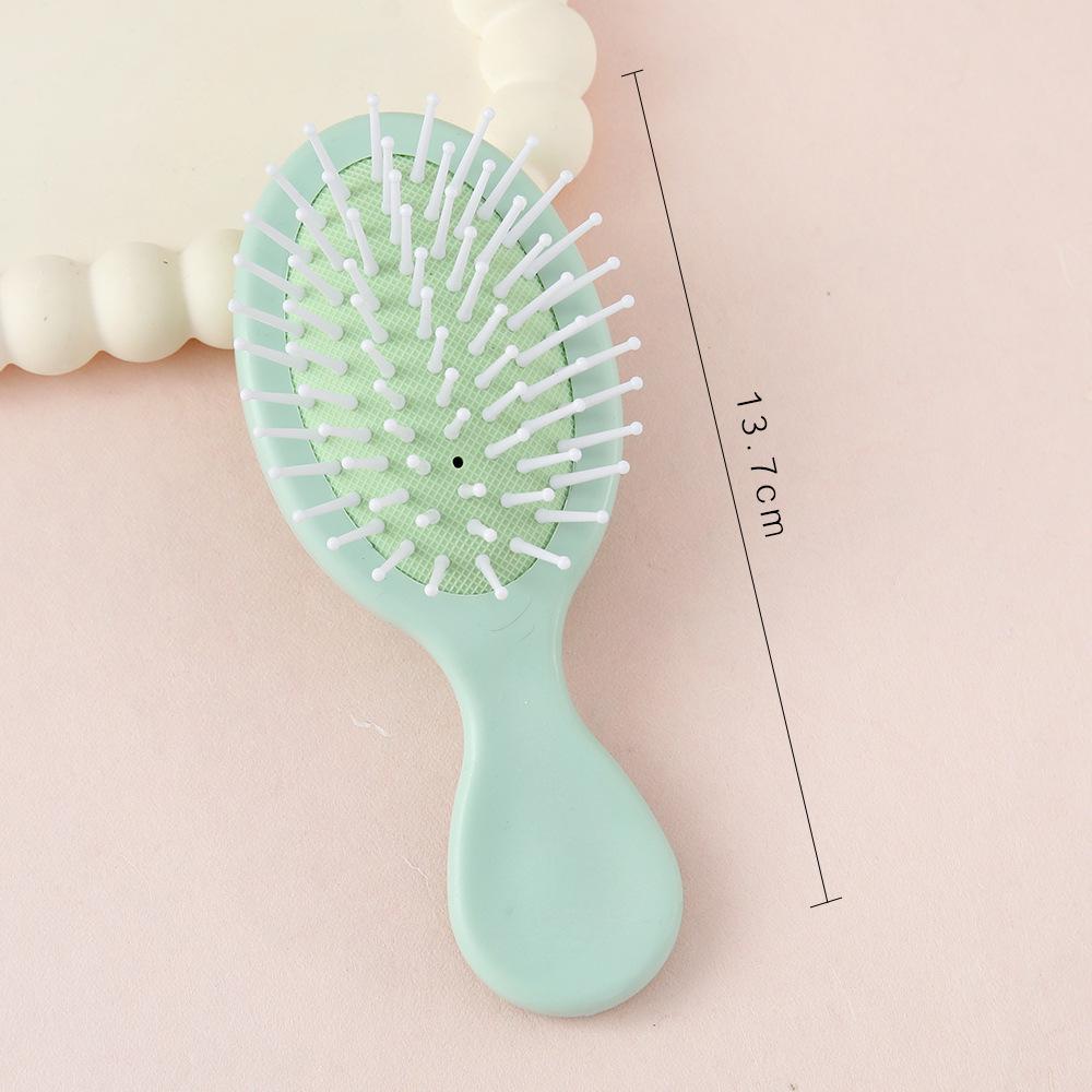 Mini Air Cushion Hair Brush Macaron Colored Portable Detangling Comb Custom Logo Hairbrush with Plastic Handle for Home Use