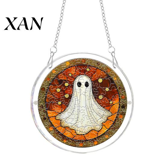 Office Halloween Ornament Acrylic Puzzle Suncatcher Window Hanging,7.87 Inch Sun Catcher Themed Gift Idea Decoration Ornament, Ideal for Gifting