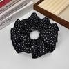 Korean Style Elegant Scrunchie Hair Tie, Oversized Floral Print, Hair Accessory for Women