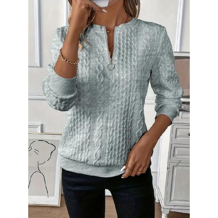Cross-Border Hot Sale Women's Pullover Sweatshirt Four-in-One Quilted Casual Sweatshirt Zipper Sweatshirt