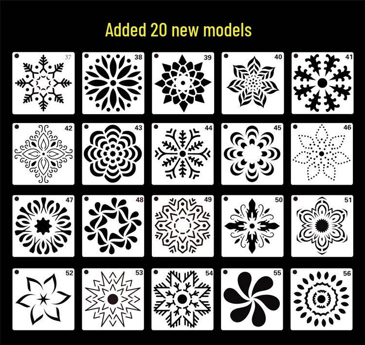Cross-Border Mandala Stone Painting Spray Stencil - DIY Decorative Template (36 Models)