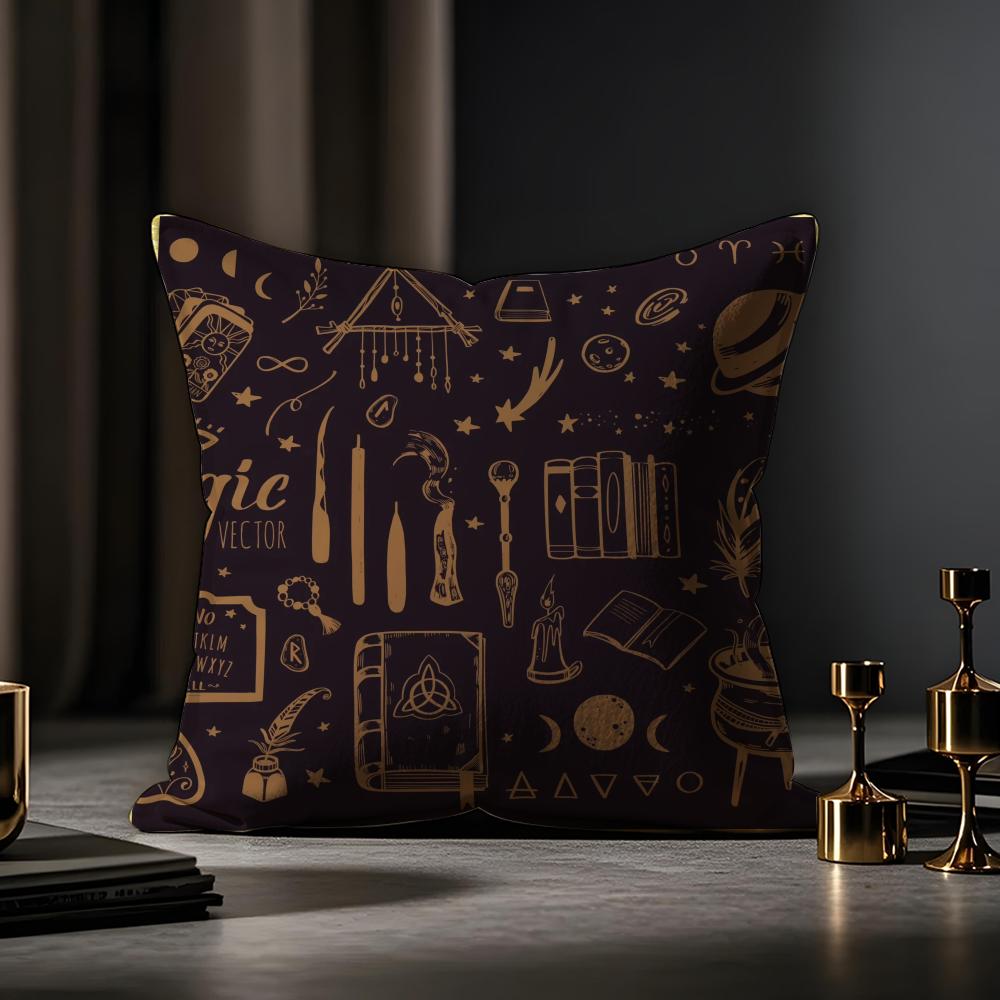 Eid Al-Fitr Cushion Cover Anti-dustmite Pillowcase Invisible Zipper Silky Short Plush Sofa Cushion Cover