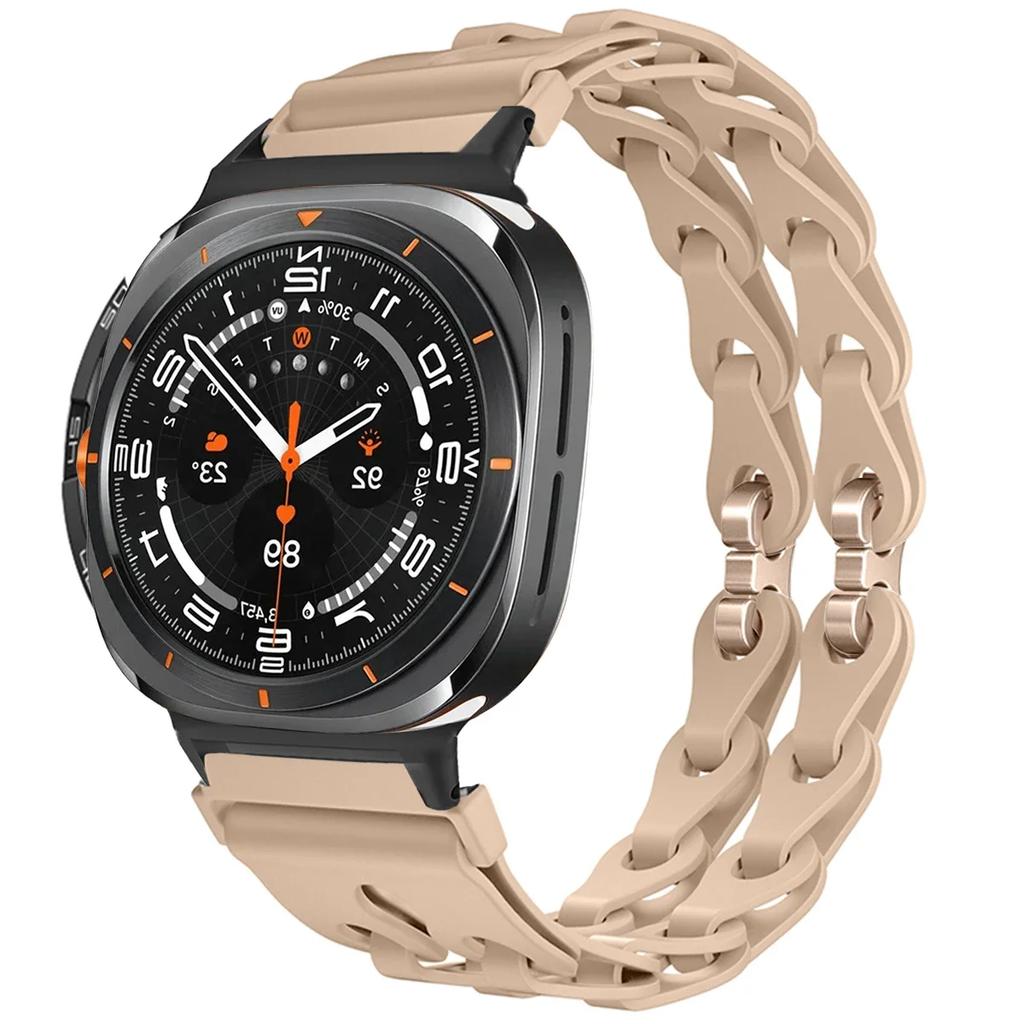 Silicone Chain Strap for Samsung Galaxy Watch 2025/7 Ultra 47mm Wristband Band Bracelet for Galaxy Watch ultra 2025 Watchband